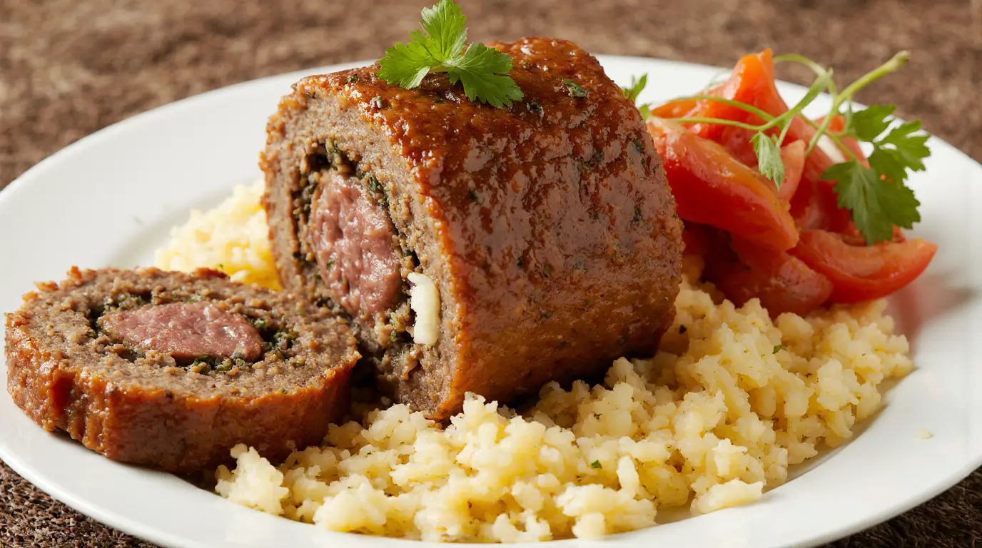 Rocambole de Carne Moída com Massa: 4 Passos Fáceis Rocambole de massa com carne moída recheado e dourado