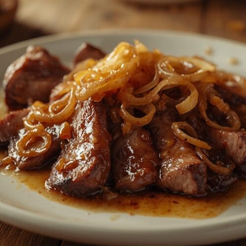 Receita Carne Cebolado