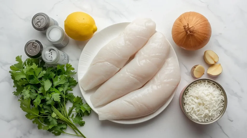 Ingredientes Peixe ao Molho de Coco