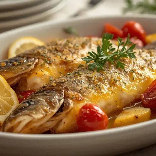 peixe assado na manteiga