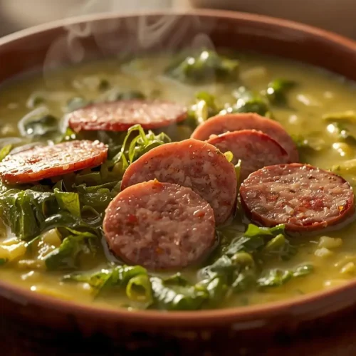 caldo verde receita caseira cremosa com couve e linguiça portuguesa