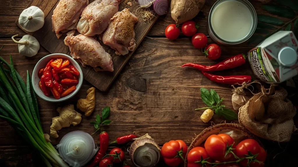 Frango à Zambeziana tradicional com molho de coco cremoso