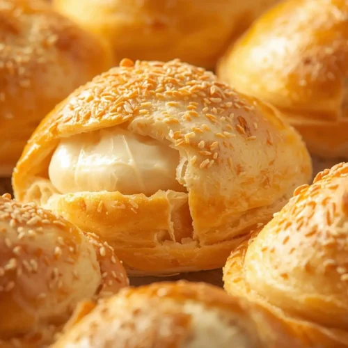 Massa de Pastel Assado com Creme de Leite