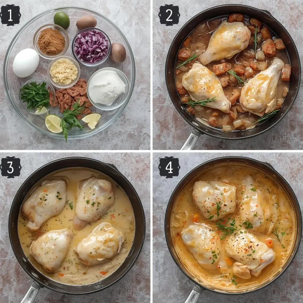 Como fazer fricassê de frango cremoso passo a passo com ingredientes e preparo