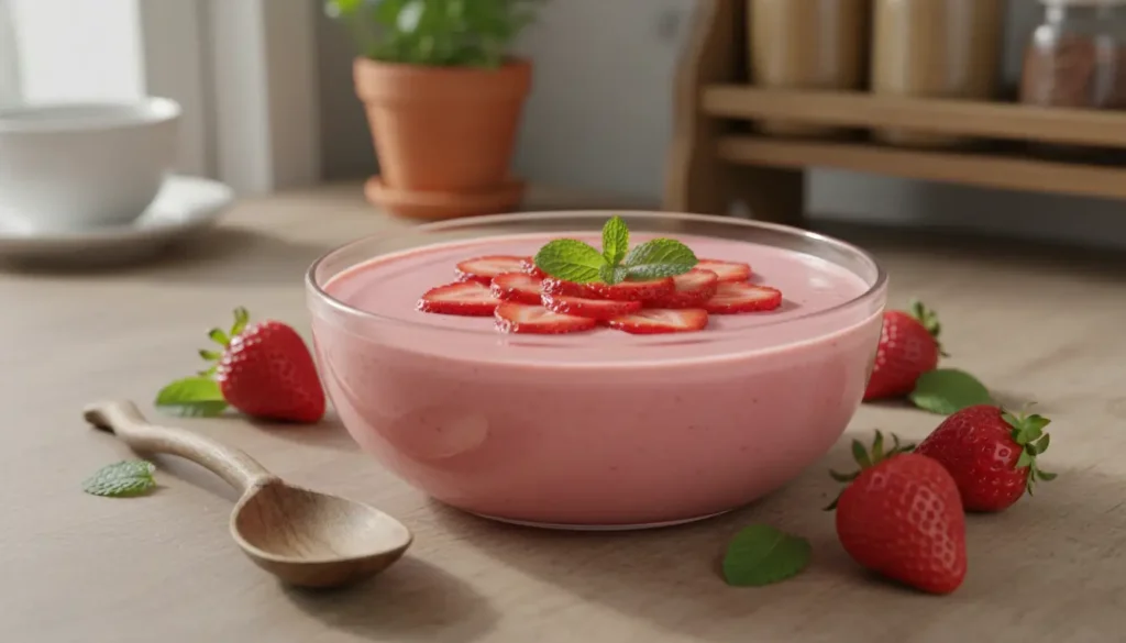 sobremesa de morango cremosa