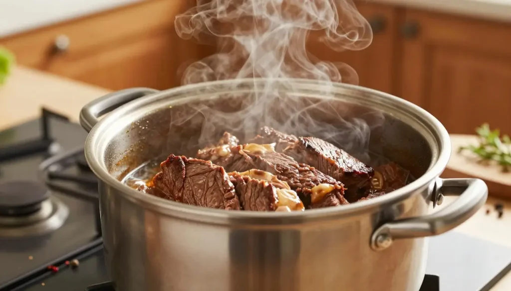 carne na panela de pressão