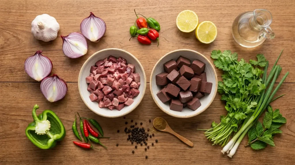 ingredientes sarapatel autêntico
