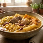 Cachupa Rica Tradicional: Receita Cabo-Verdiana Fácil Cachupa rica tradicional cabo-verdiana com milho, feijão, carnes e legumes